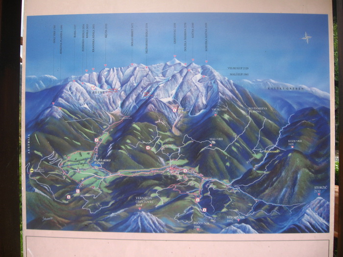 Kamniki-Alpok térkép